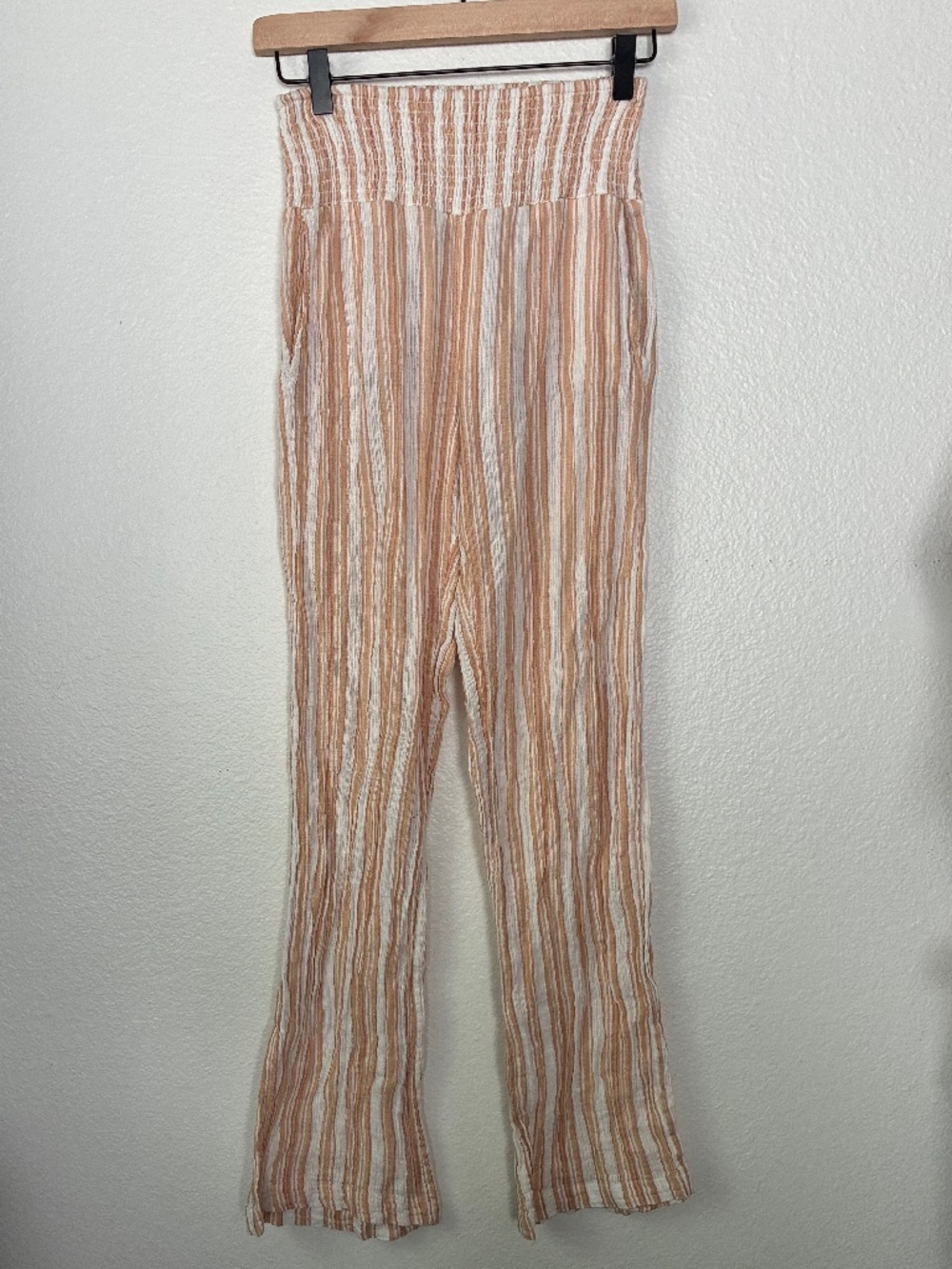 Billabong New Waves Smocked Crinkle Gauze Women's Pants Small